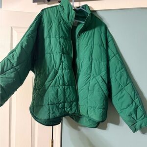 FP Movement by Free People Green Quilted Jacket